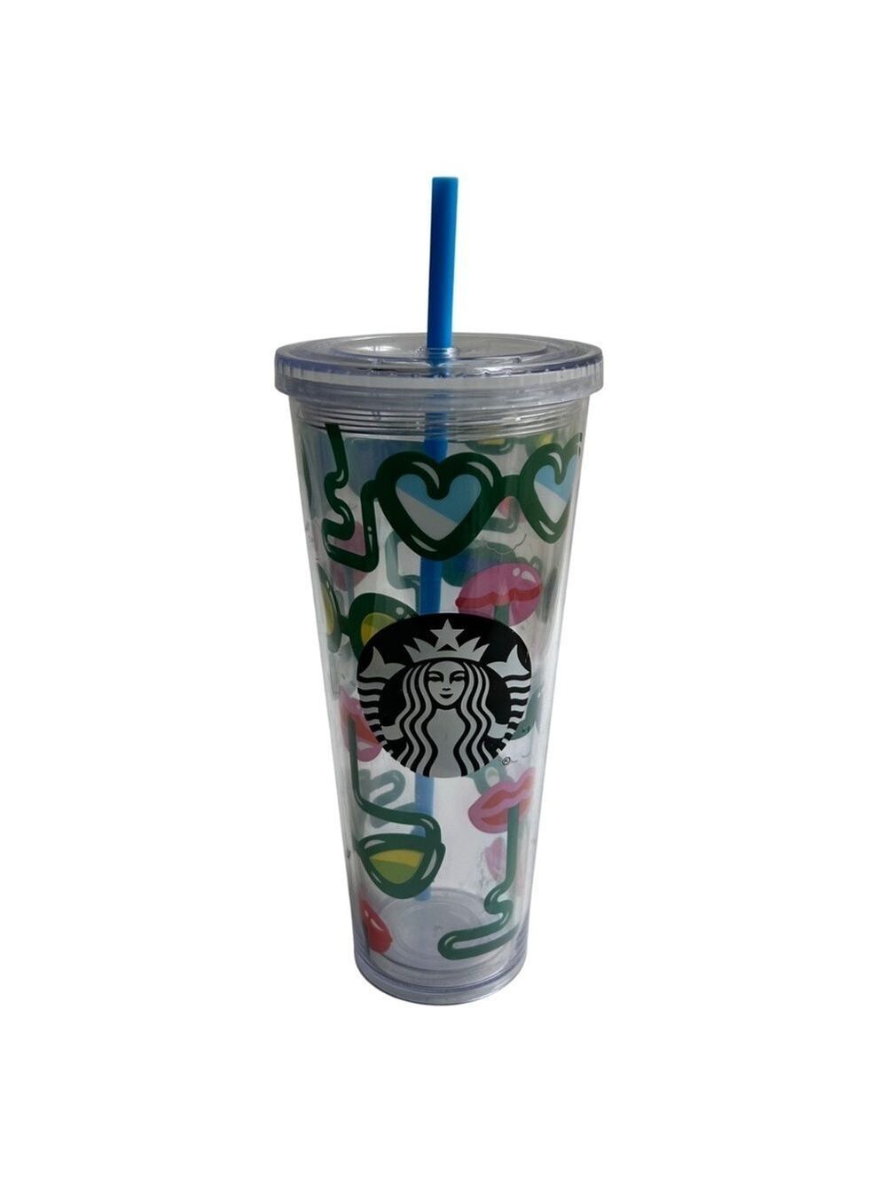 Starbucks 2014 Crazy Straw Lips Venti 24 oz Tumbler